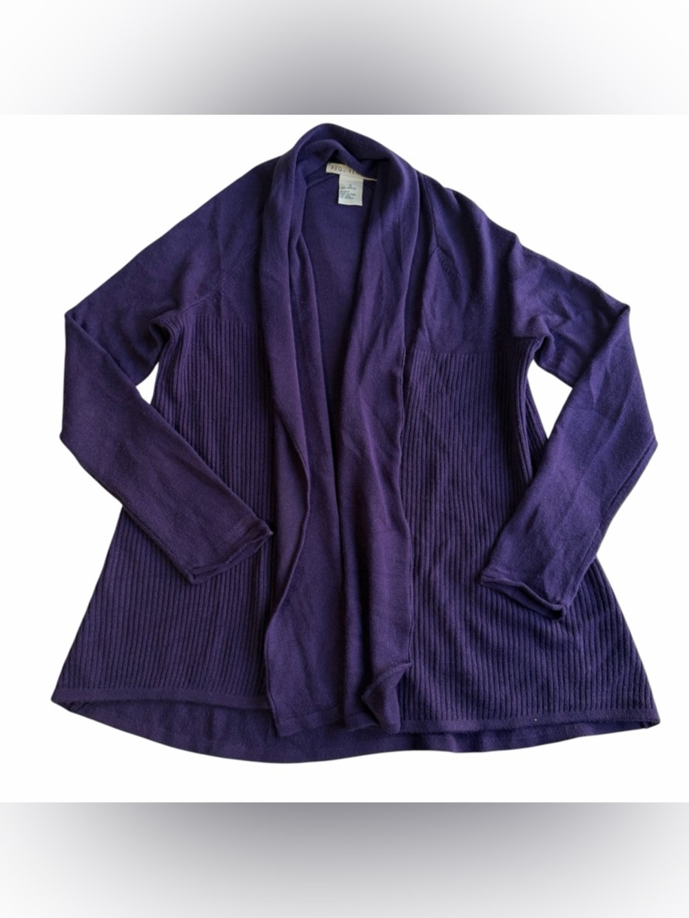 Requirements Deep Purple Open-Front Women's Cardigan